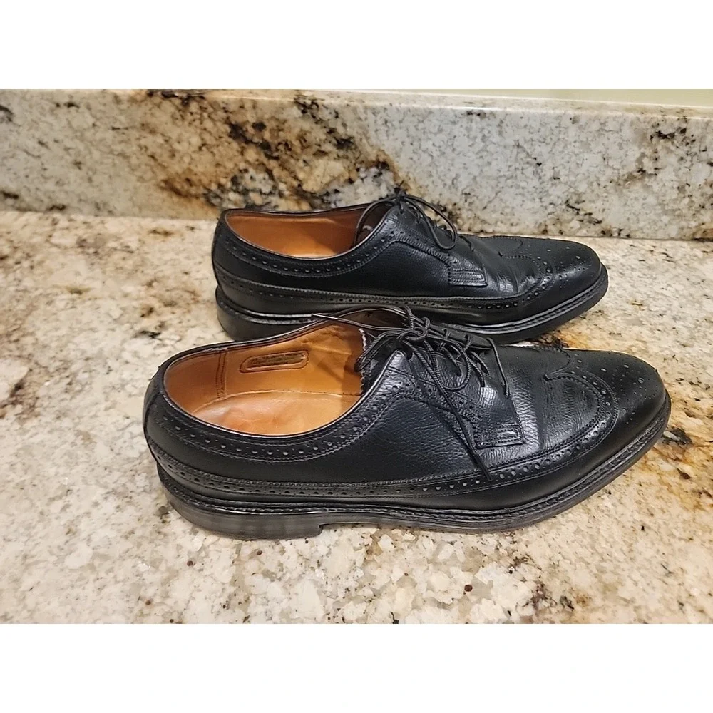 Vintage Florsheim Imperial 96624 Wingtip Oxford Dress Shoes 9.5 B 5 Nail V Nail